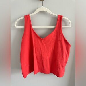 Lululemon Align Tank (crop) - coral - size 16